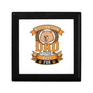 Chow Dad Dog Ever Wreath Paw Prints Gift Box