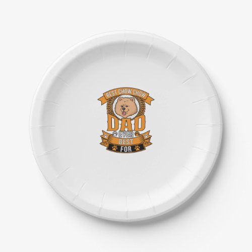 Chow Dad Dog Ever Wreath Paw Prints Paper Plates