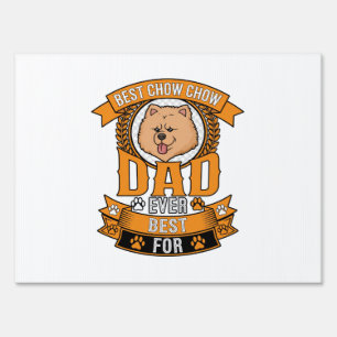 Chow Dad Dog Ever Wreath Paw Prints Sign