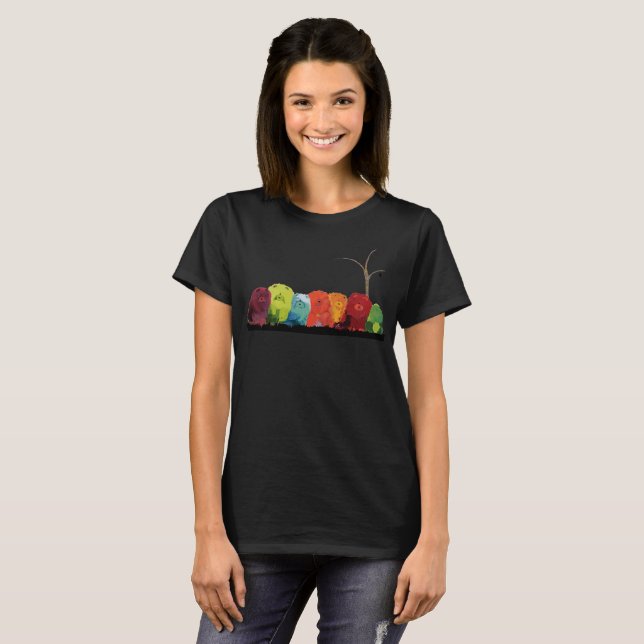 CHOW LINE  watercolor chow shirts. Choose style T-Shirt (Front Full)