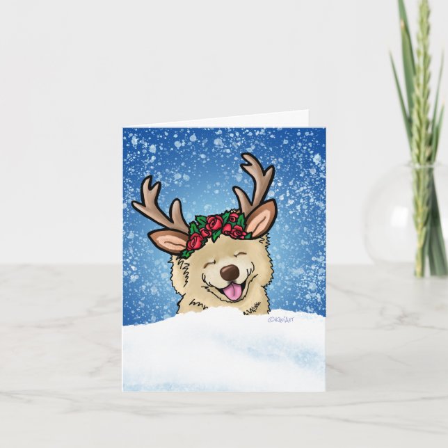 Chow Reindeer  Holiday Card (Front)