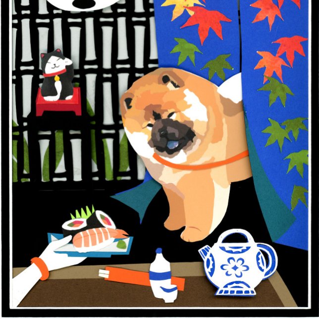 CHOW SUSHI Furoshiki wrapping cloth or bandana (Creator Uploaded)