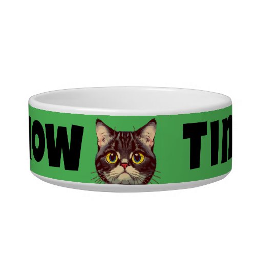 Chow Time Cat Bowl Custom Cat Bowl Cat Food Bowl