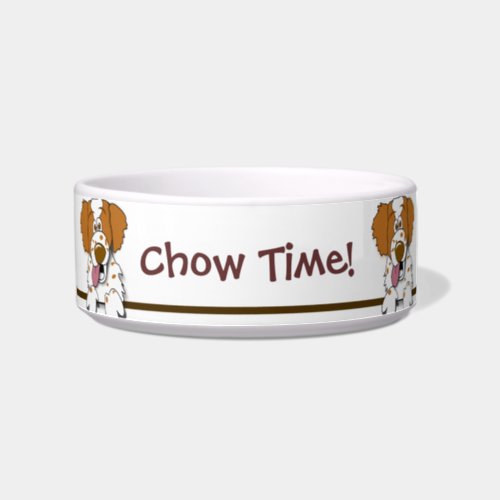 Chow Time Cute Brittany Spaniel Dog Pet Bowl