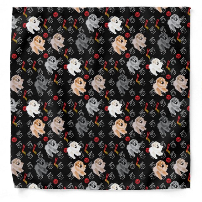 CHOW TIME ramen noodles FUROSHIKI Japan cloth Bandana (Creator Uploaded)