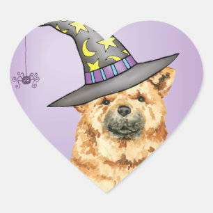 Chow Witch Heart Sticker