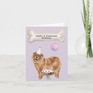 Chowchow Birthday celebration party Holiday Card