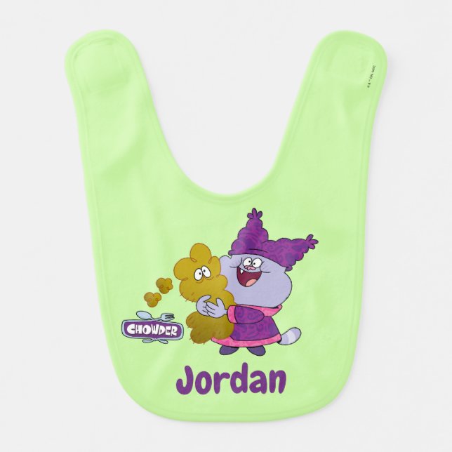 Chowder and Kimchi Baby Bib (Front)