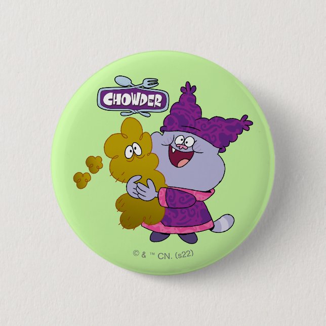 Chowder and Kimchi Button (Front)