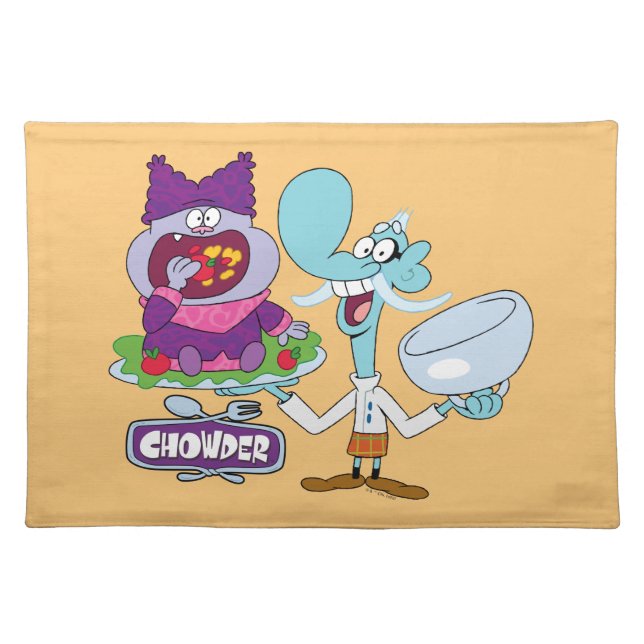 Chowder and Mung Daal Cloth Placemat (Front)