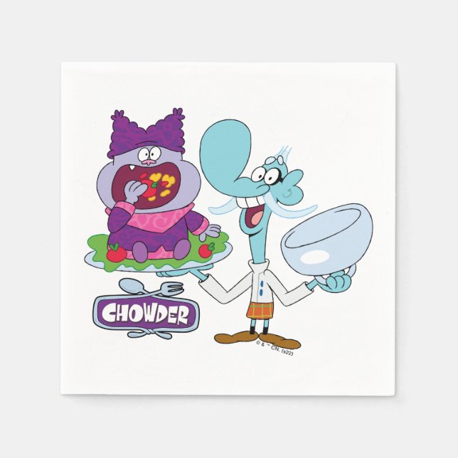 Chowder and Mung Daal Napkins (Front)
