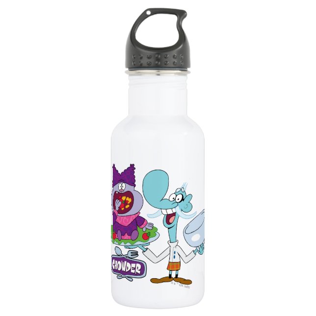 Chowder and Mung Daal Stainless Steel Water Bottle (Front)