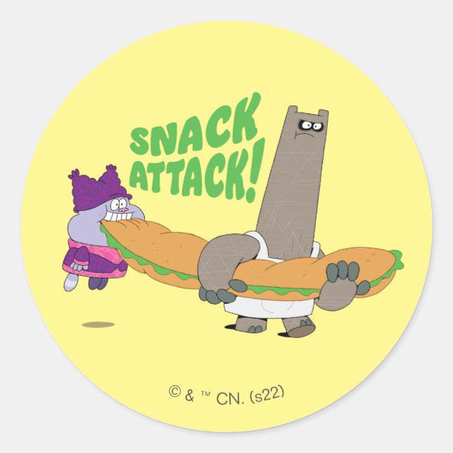 Chowder and Shnitzel Classic Round Sticker (Front)
