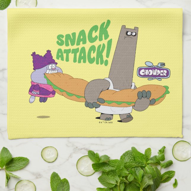 Chowder and Shnitzel Kitchen Towel (Folded)