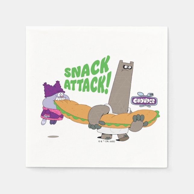 Chowder and Shnitzel Napkins (Front)