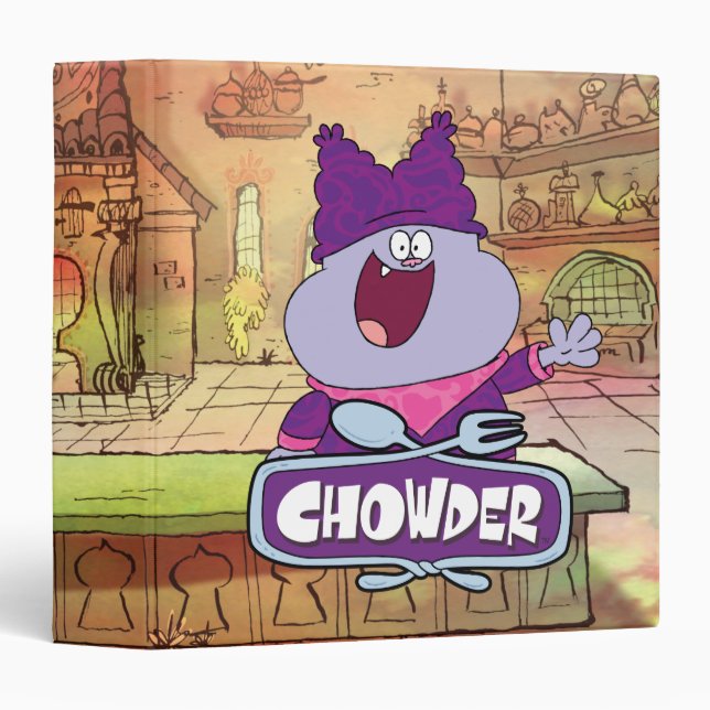 Chowder Waving 3 Ring Binder (Front/Spine)