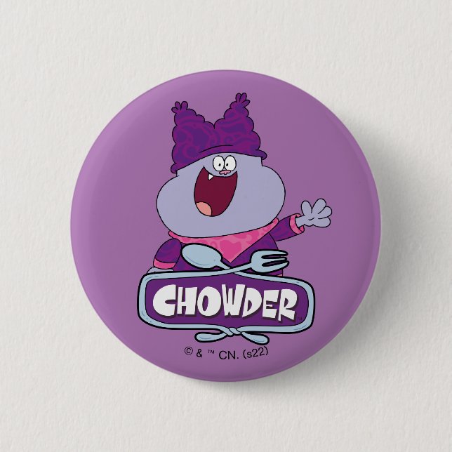 Chowder Waving Button (Front)