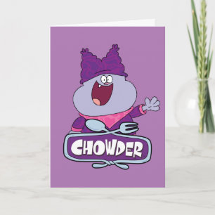 Chowder Waving Card