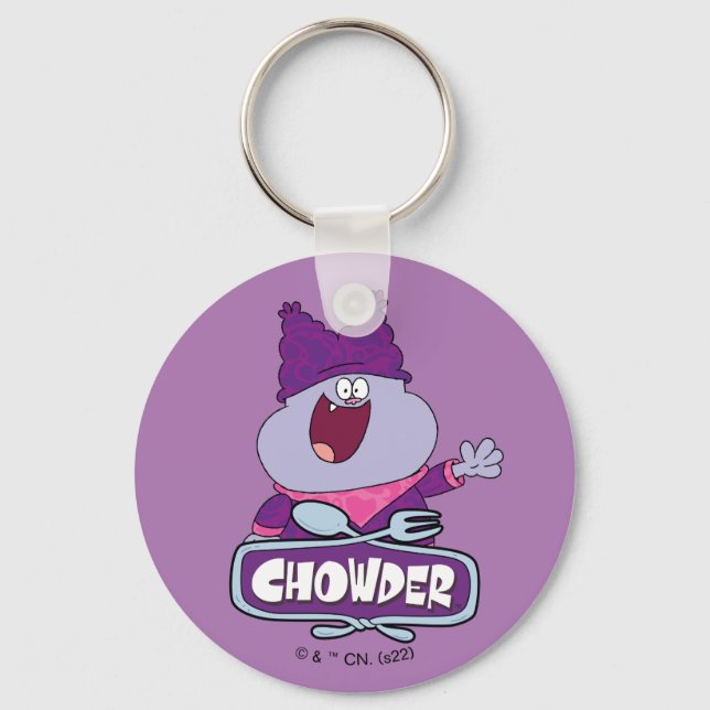 Chowder Waving Keychain (Front)