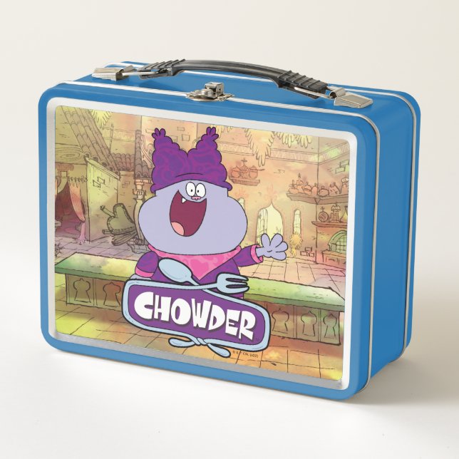 Chowder Waving Metal Lunch Box (Front)