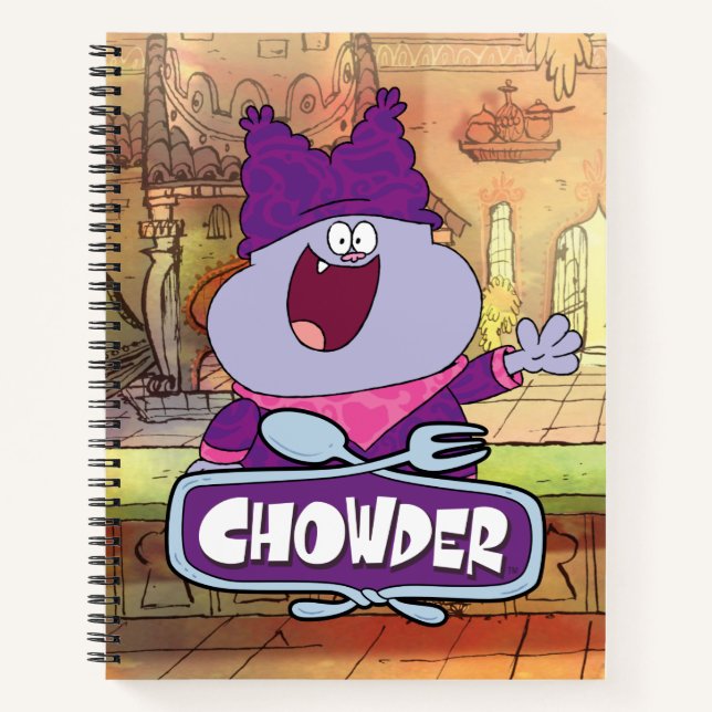 Chowder Waving Notebook (Front)