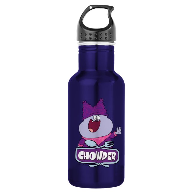 Chowder Waving Stainless Steel Water Bottle (Front)