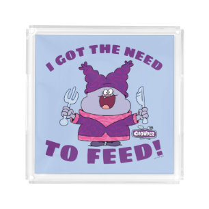 Chowder With Fork and Knife Acrylic Tray