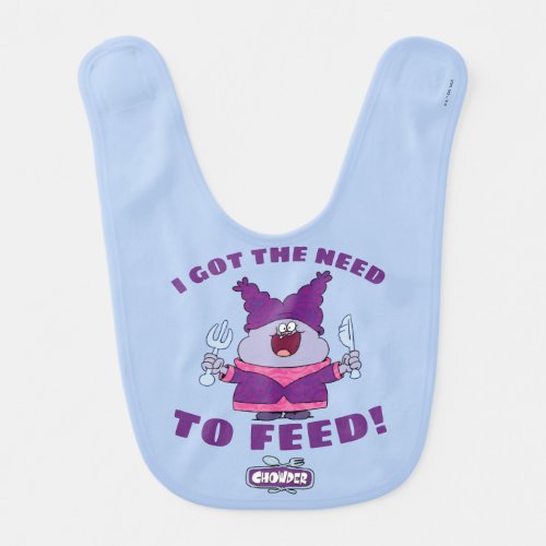 Chowder With Fork and Knife Baby Bib