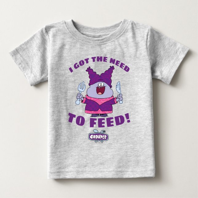 Chowder With Fork and Knife Baby T-Shirt (Front)