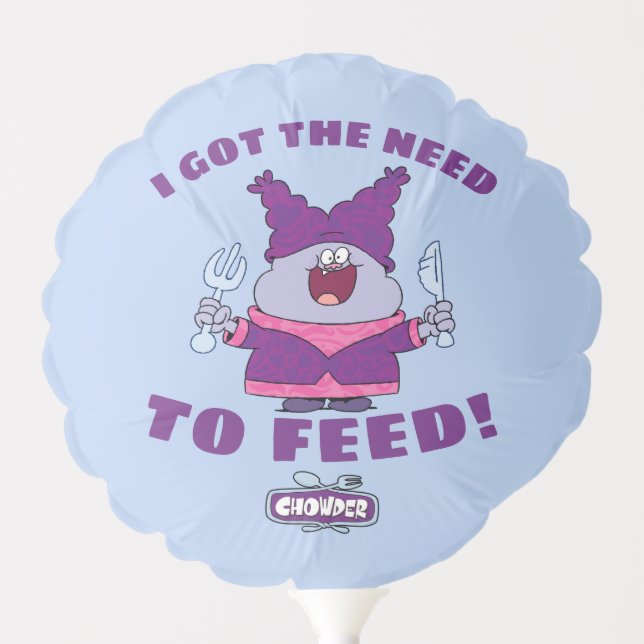 Chowder With Fork and Knife Balloon (Front)