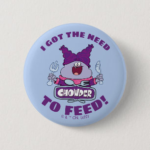 Chowder With Fork and Knife Button