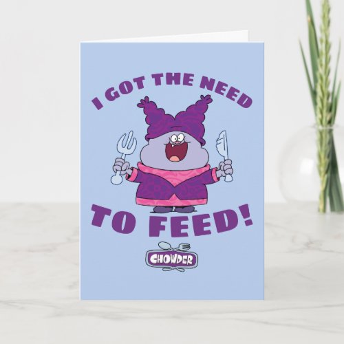 Chowder With Fork and Knife Card