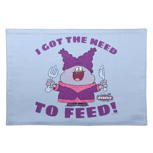 Chowder With Fork and Knife Cloth Placemat