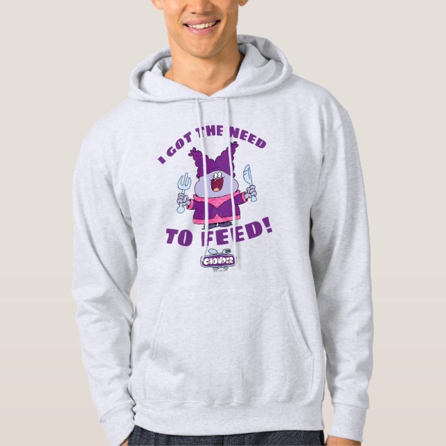 Chowder With Fork and Knife Hoodie (Front)