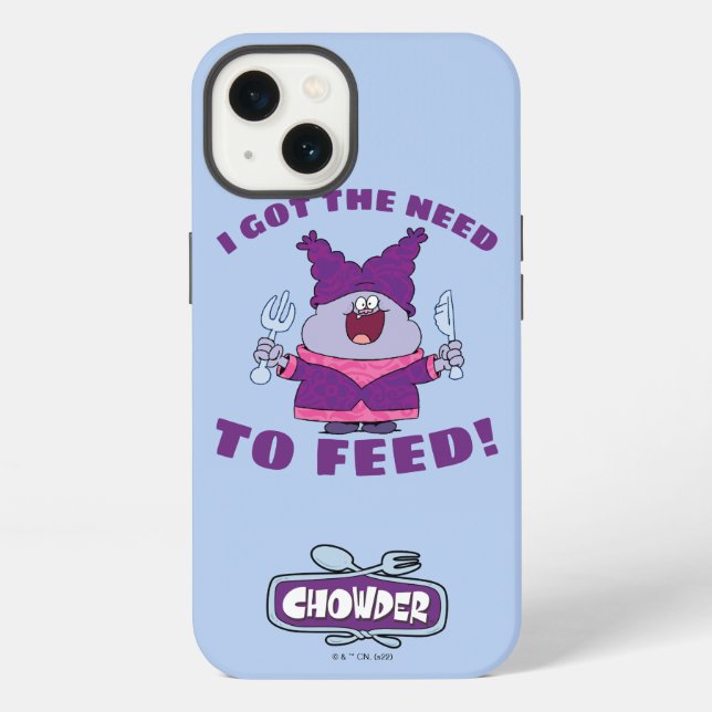 Chowder With Fork and Knife Iphone Case (Back)