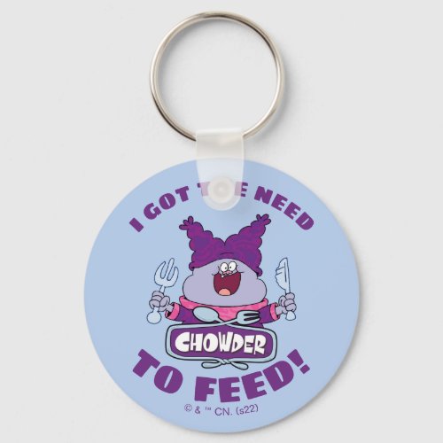 Chowder With Fork and Knife Keychain