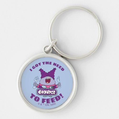 Chowder With Fork and Knife Keychain