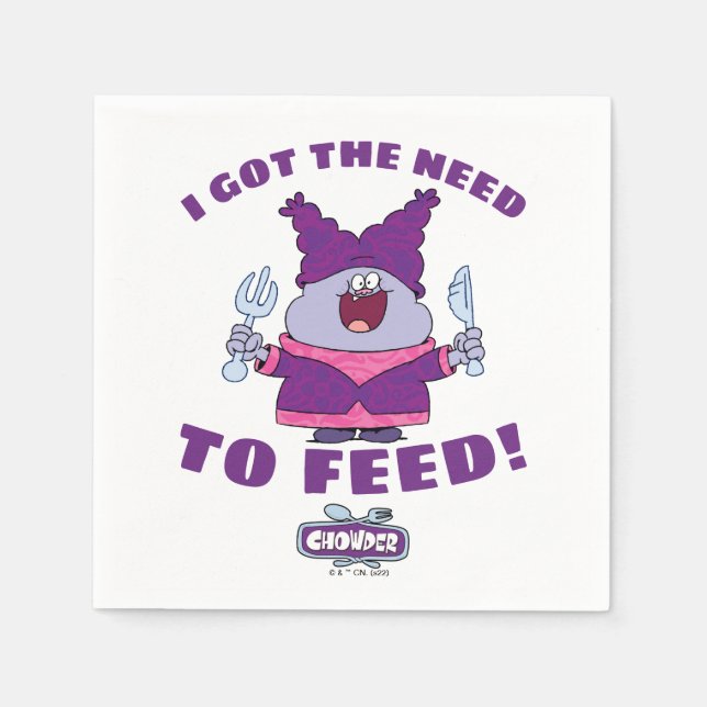 Chowder With Fork and Knife Napkins (Front)