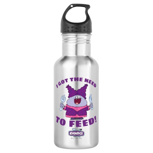 Chowder With Fork and Knife Stainless Steel Water Bottle