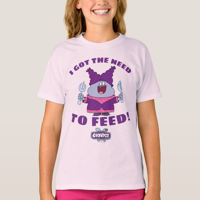 Chowder With Fork and Knife T-Shirt (Front)
