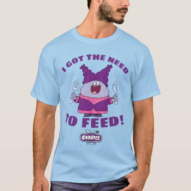 Chowder With Fork and Knife T-Shirt (Front)