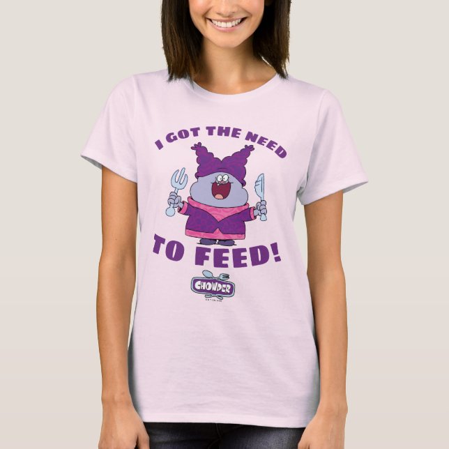 Chowder With Fork and Knife T-Shirt (Front)