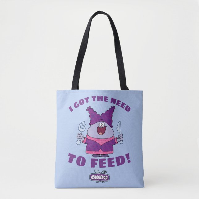 Chowder With Fork and Knife Tote Bag (Front)