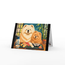 Chows cream red  SAVOR THE JOURNEY Art Card