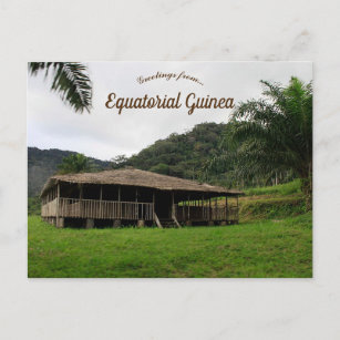 Choza or Hut in Equatorial Guinea Postcard