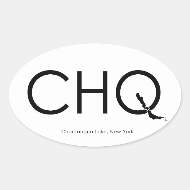 CHQ Oval Sticker (Front)