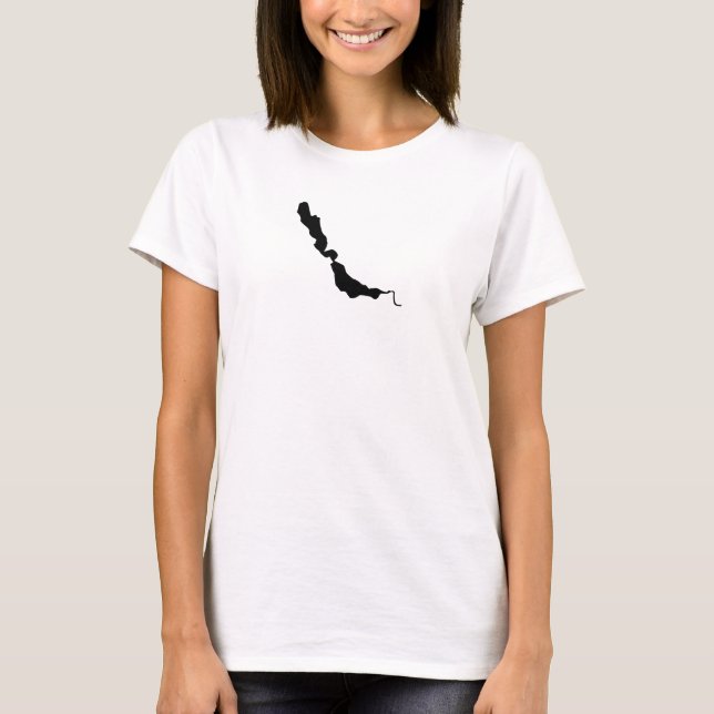 CHQ Women's Lake Outline Tee - Light (Front)