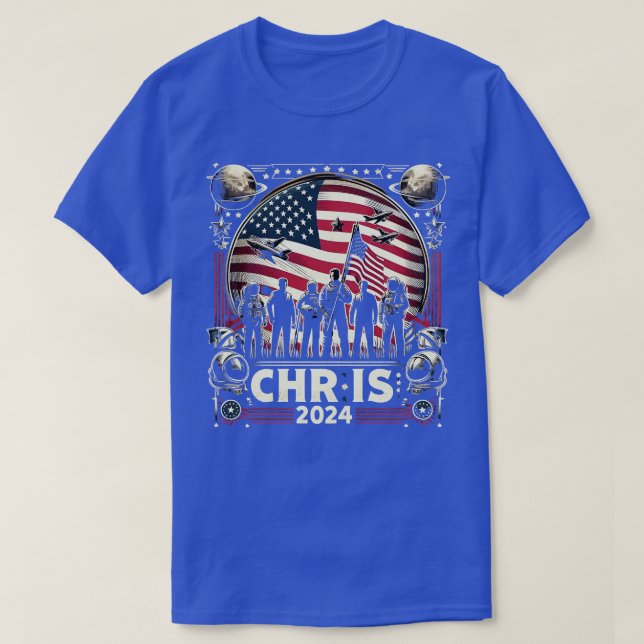 Chris 2024 Chris Personalized First Name For Men T-Shirt (Design Front)