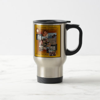Chris and Monica Collage Travel Mug