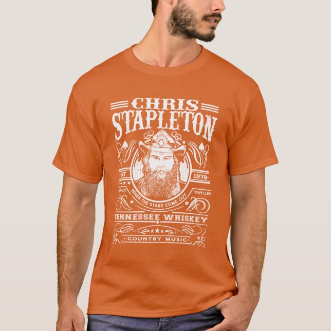 Chris Arts Stapleton Singer Outfits Music Outlaws  T-Shirt (Front)